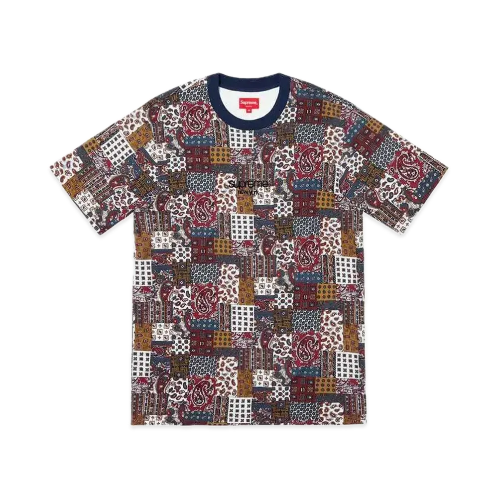 Supreme Patchwork Paisley S/S Top "Dark Red"