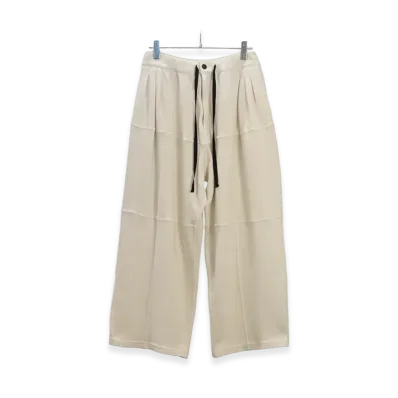 ANCELLM Smooth Panel Wide Slacks "Off"