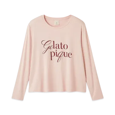 GELATO PIQUE Cool Feeling To The Touch Rayon Logo T-Shirt "Pink"
