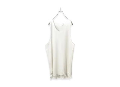 ANCELLM Damage Waffle Tank "White"