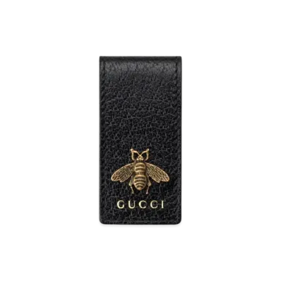 GUCCI Animalier Leather Money Clip