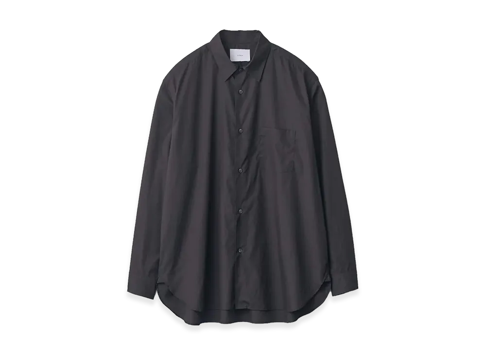ssstein Pima Cotton Oversized Regular Collar Shirt "Black"