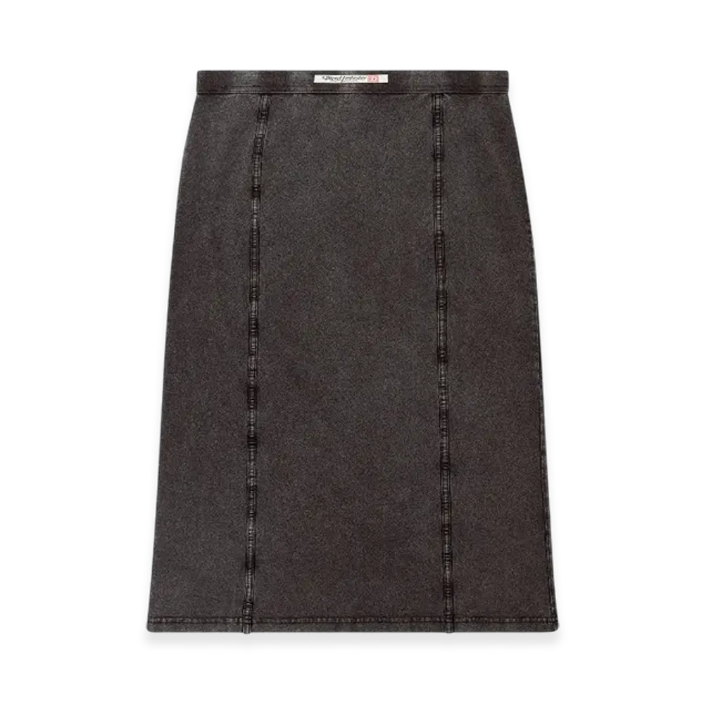 Diesel O-Allegra Midi Skirt With Denim Effect "Black"