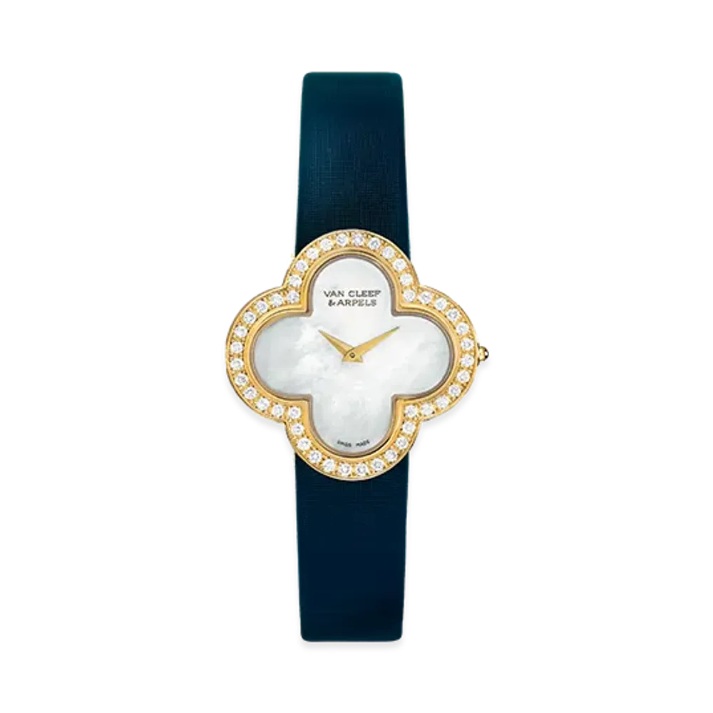 Van Cleef & Arpels Alhambra small model watch "18K Yellow gold/Diamond/Mother-of-pearl"
