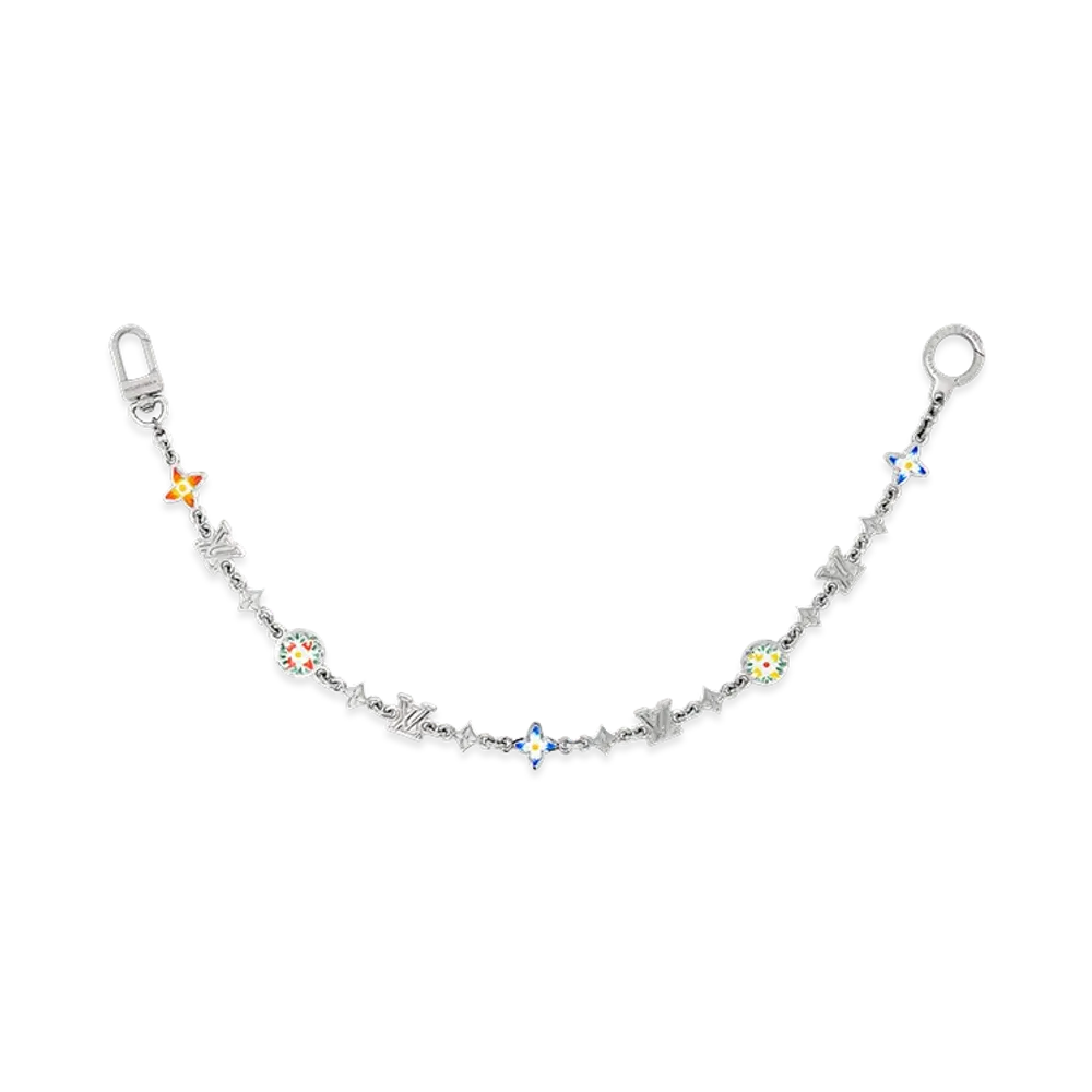 Louis Vuitton Monogram Flower Chain Belt "Silver"