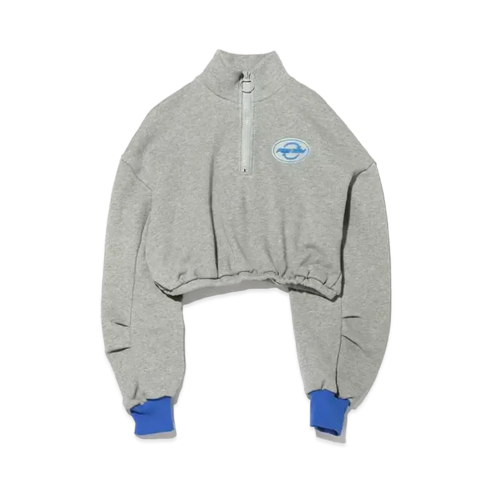 atmos pink Silicone Patch High Neck Tops "Gray"