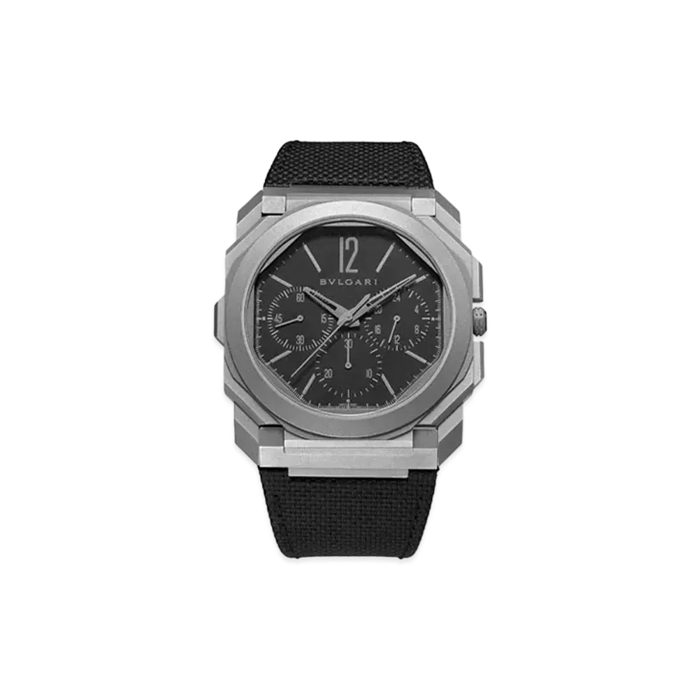 BVLGARI Octo Finissimo Watch "Titanium/Black"