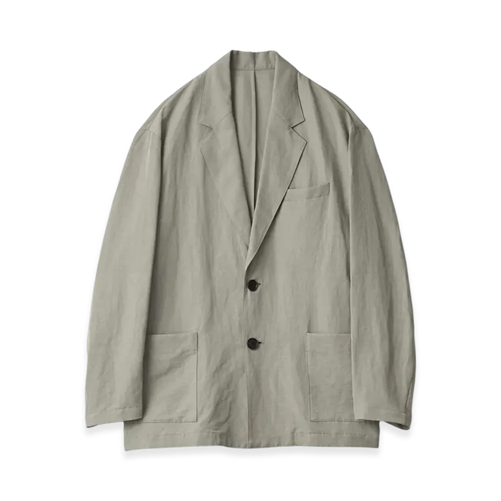 ssstein LI/NY Poplin Single Breasted Jacket "Beige Grey"