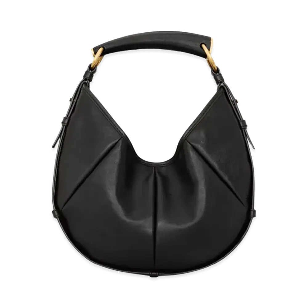 Saint Laurent Women's Leather Small Mombasa Shoulder Bag "Black"