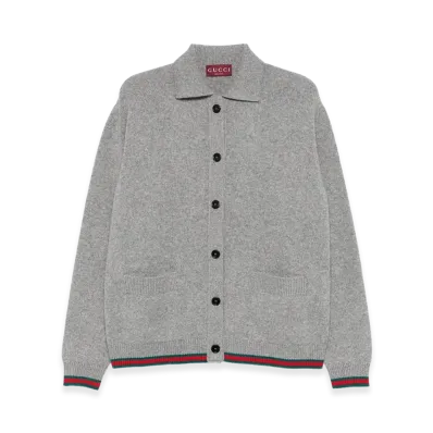 GUCCI Women's Polo Cardigan "Black"