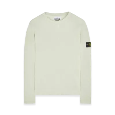 Stone Island 514D8 Ribbed Soft Cotton Crewneck Knit - 24SS "Pistachio Green"