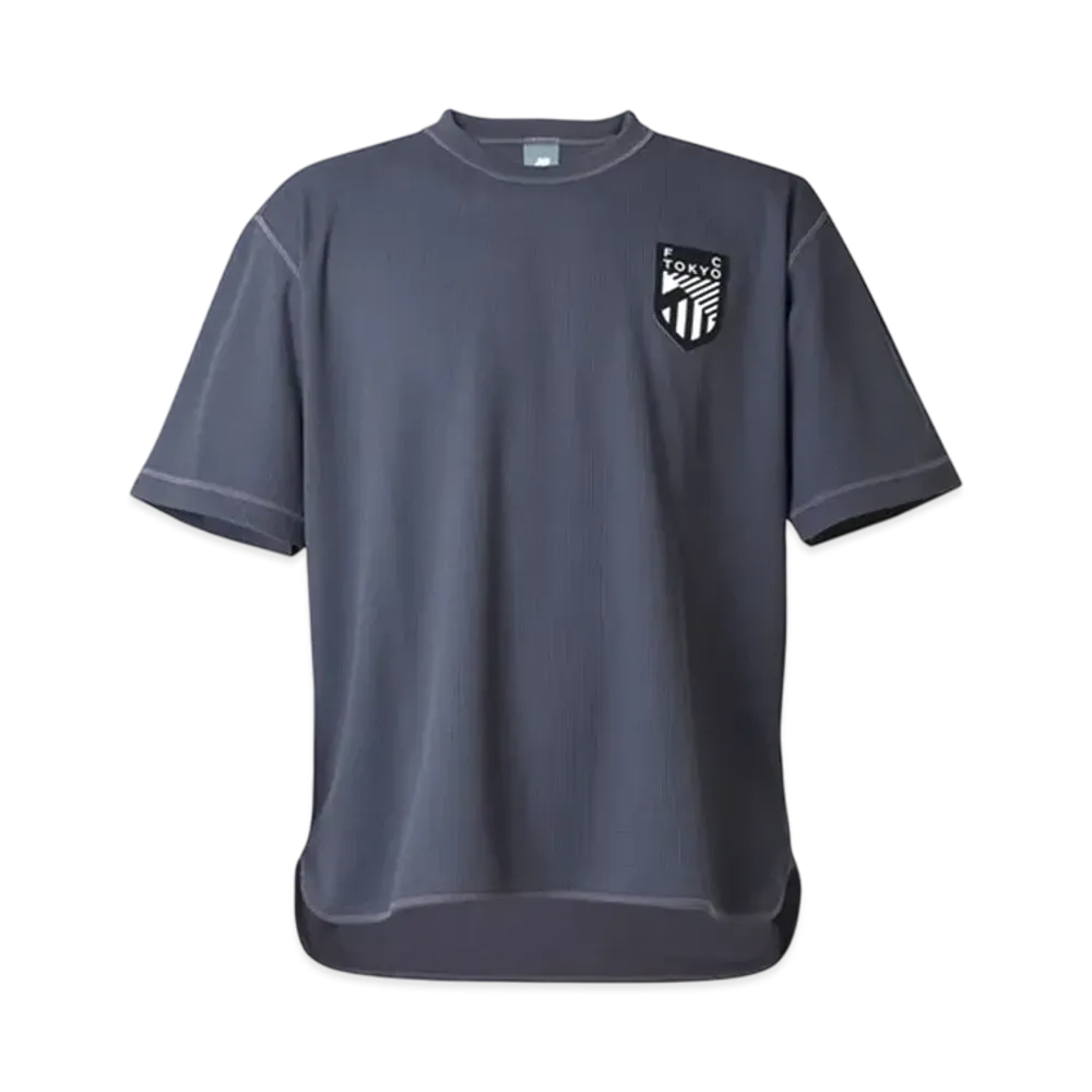 New Balance FC Tokyo Poly Waffle Short Sleeve Shirt "Charcoal Gray"