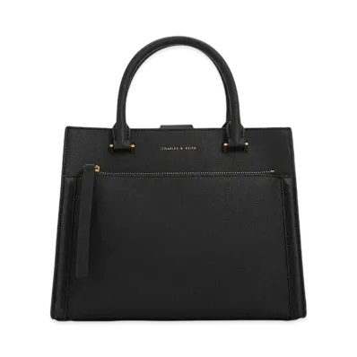 CHARLES & KEITH Anwen Structured Tote Bag "Black"