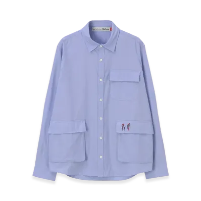 Barbour x Paul Smith Lure Casual Shirt "Sax Blue"