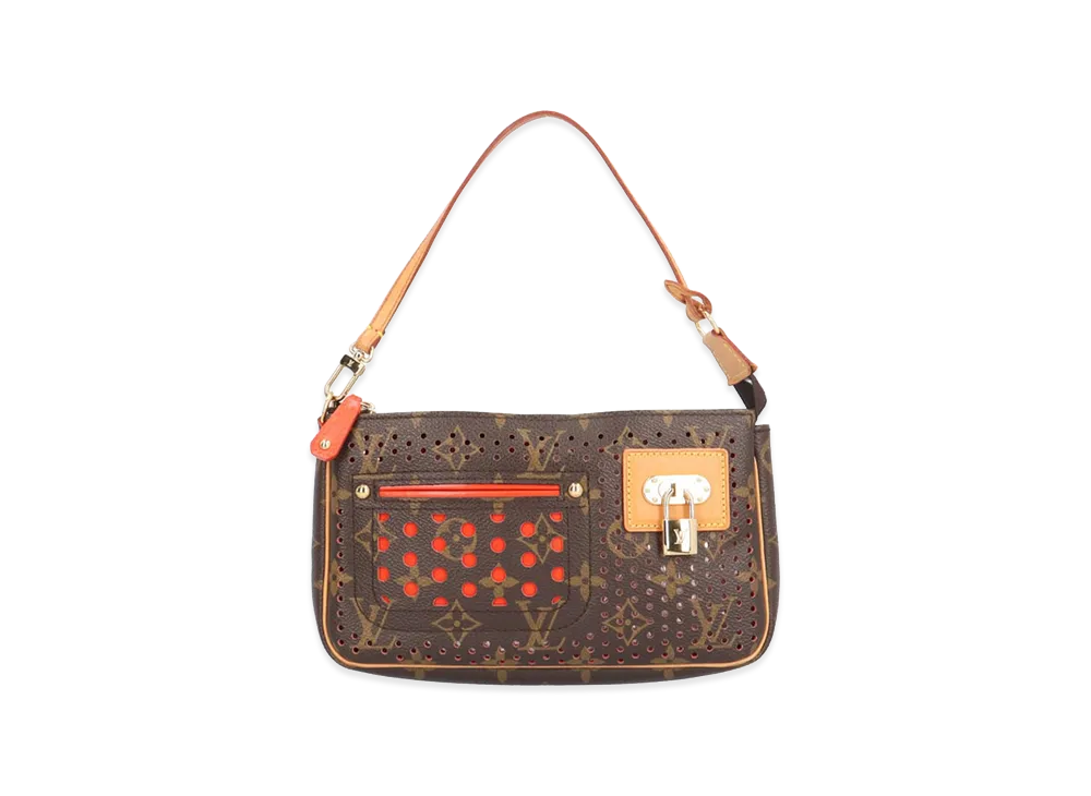 Louis Vuitton Monogram Perfo Pochette Accessoires "Orange"