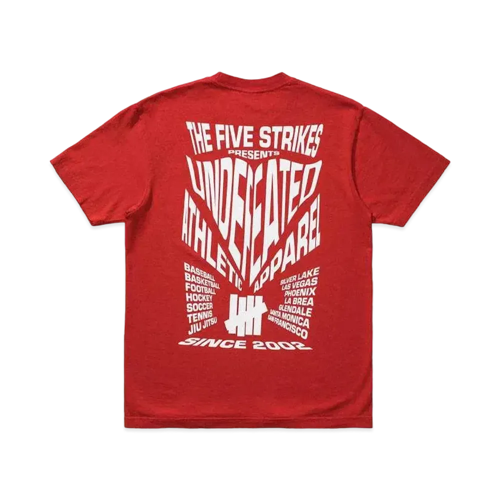 UNDEFEATED RAVER S/S TEE - 80281 "Red"