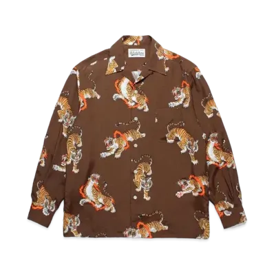 WACKO MARIA Tim Lehi / Hawaiian Shirt #1 "Brown"