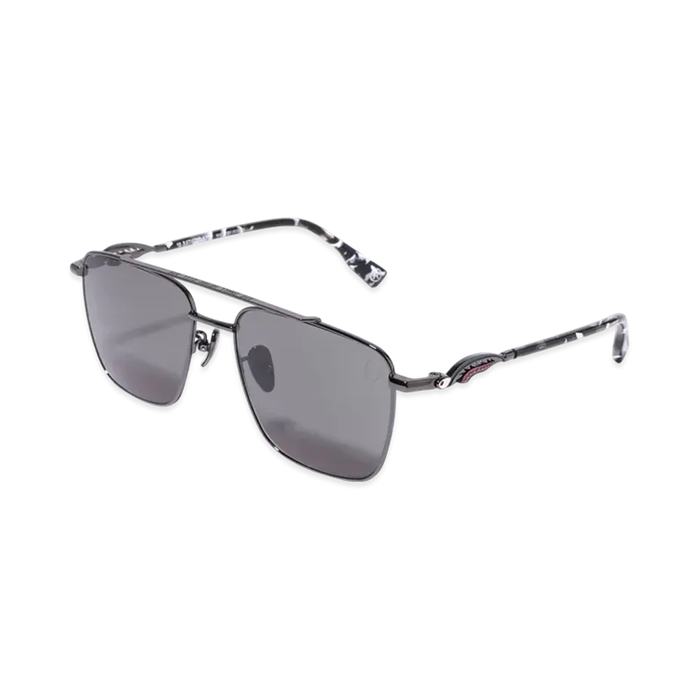 A BATHING APE Shark Sunglasses #2 "Silver"