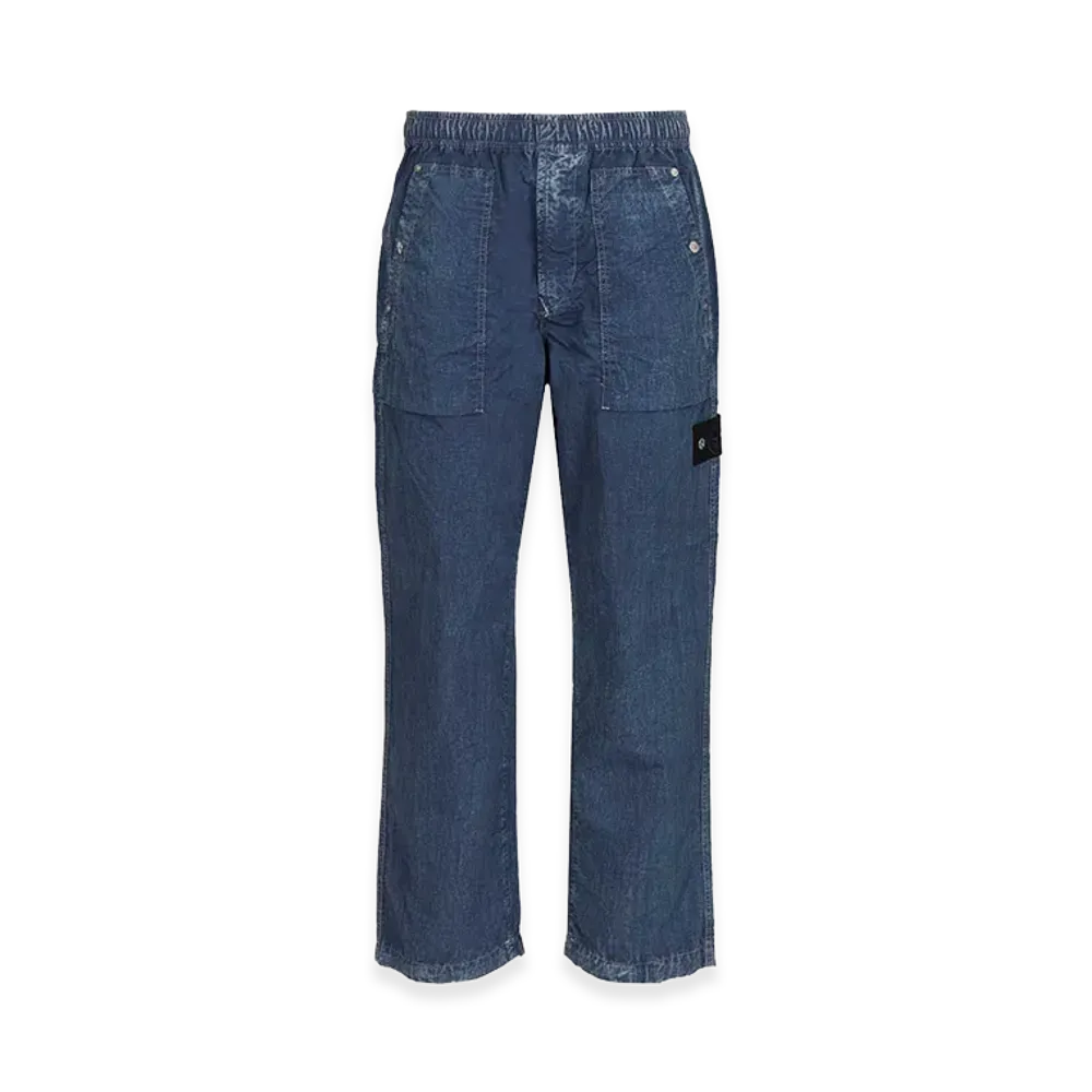Stone Island Trousers Hollow Fibre Nylon Indigo-Tc + Marmo Corrosion "Blue"