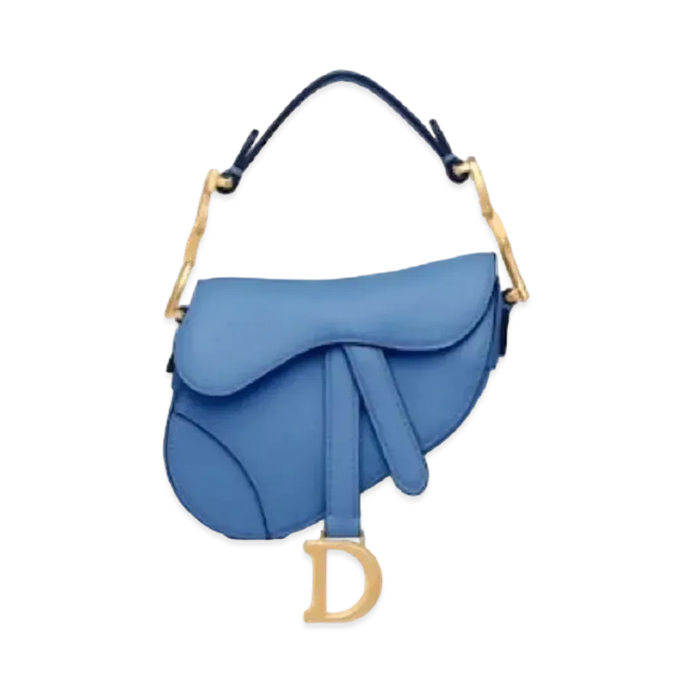 Dior Saddle Micro Bag Goat Skin "Blue"