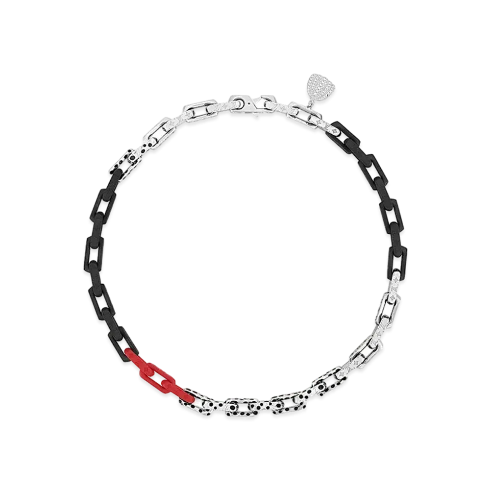 Louis Vuitton x Yayoi Kusama Monogram Chain Necklace Infinity Dots "Rouge"