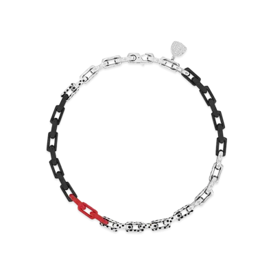 Louis Vuitton x Yayoi Kusama Monogram Chain Necklace Infinity Dots "Rouge"