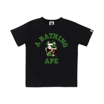 A BATHING APE ABC Camo College Tee Junior "Black/Green"