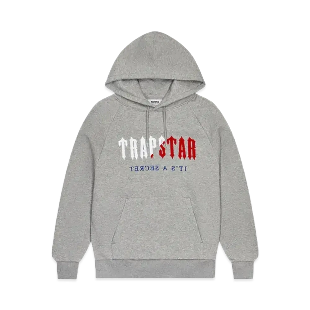 TRAPSTAR Decoded Chenille Hooded Tracksuit "Grey/Blue/Red"