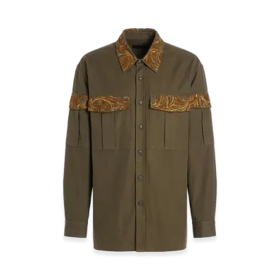 DRIES VAN NOTEN Shirt With Embroidery "Green"