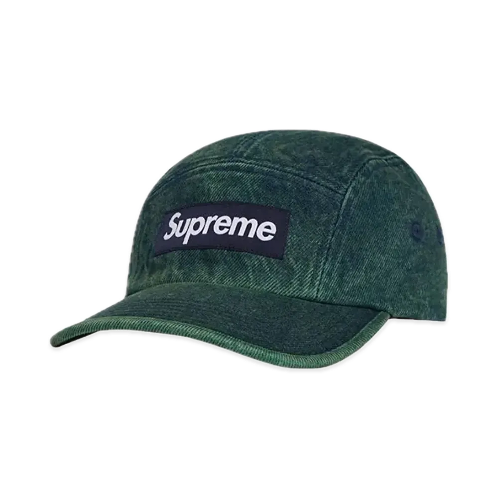 Supreme Denim Camp Cap "Overdyed Green" (23SS)