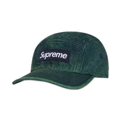Supreme Denim Camp Cap "Overdyed Green" (23SS)