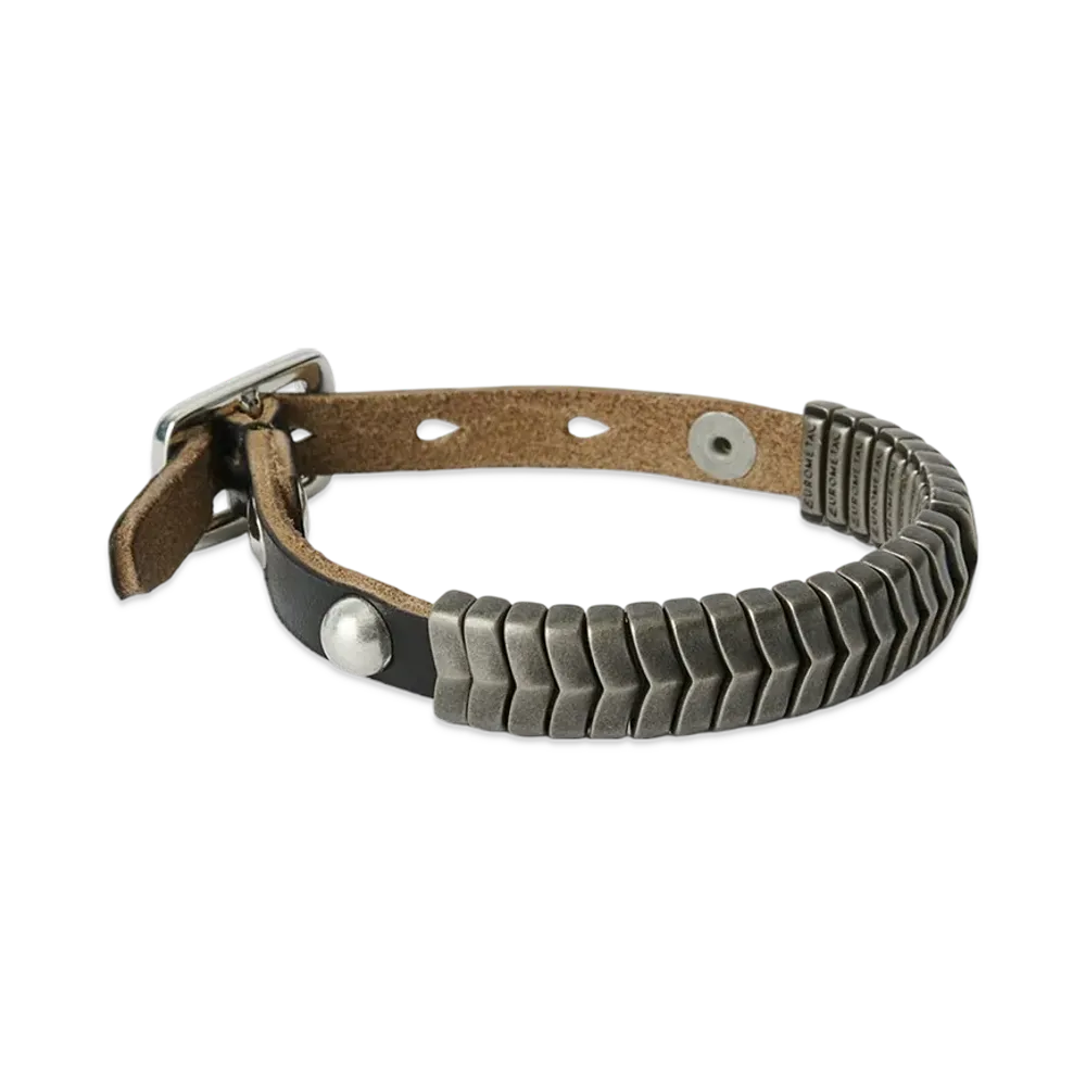 OUR LEGACY Women's Spine Bracelet "Black Chromexcel Leather"