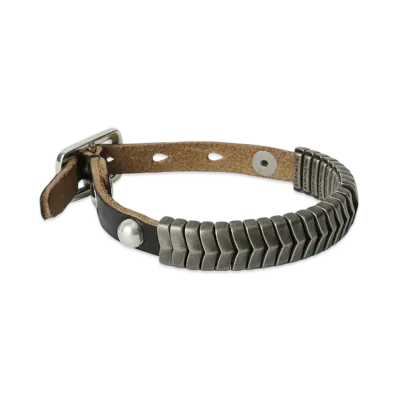 OUR LEGACY Women's Spine Bracelet "Black Chromexcel Leather"