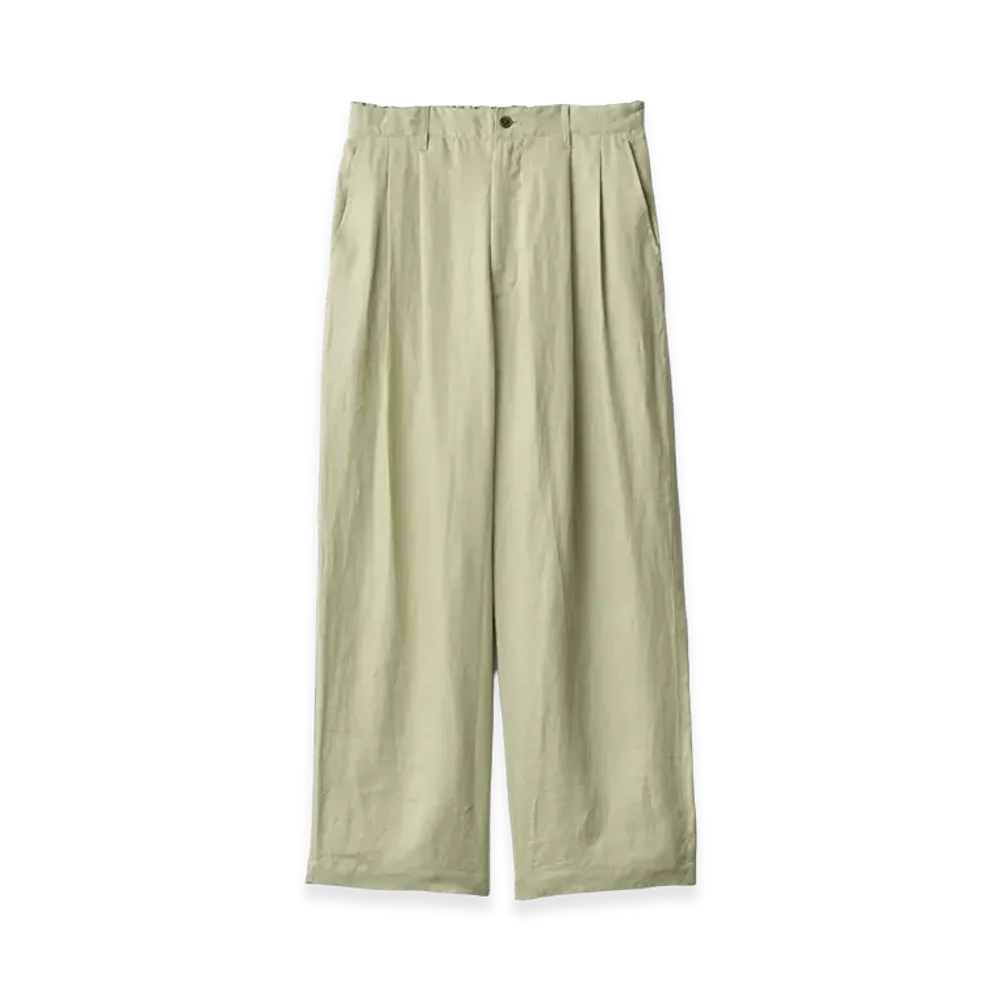 ssstein Light Linen Wide Easy Trousers "Light Beige"