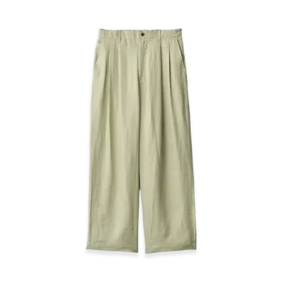 ssstein Light Linen Wide Easy Trousers "Light Beige"
