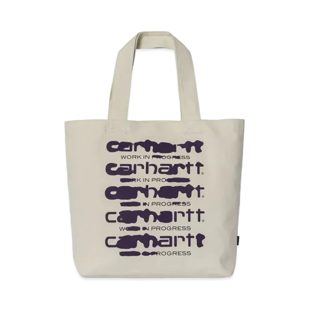 Carhartt Canvas Graphic Tote Large Ink Bleed Print "Wax"