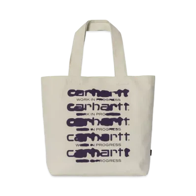 Carhartt Canvas Graphic Tote Large Ink Bleed Print "Wax"