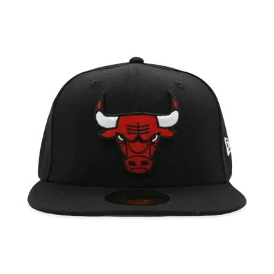 NEW ERA 59FIFTY Chicago Bulls Black x Team Color "BLACK/RED"