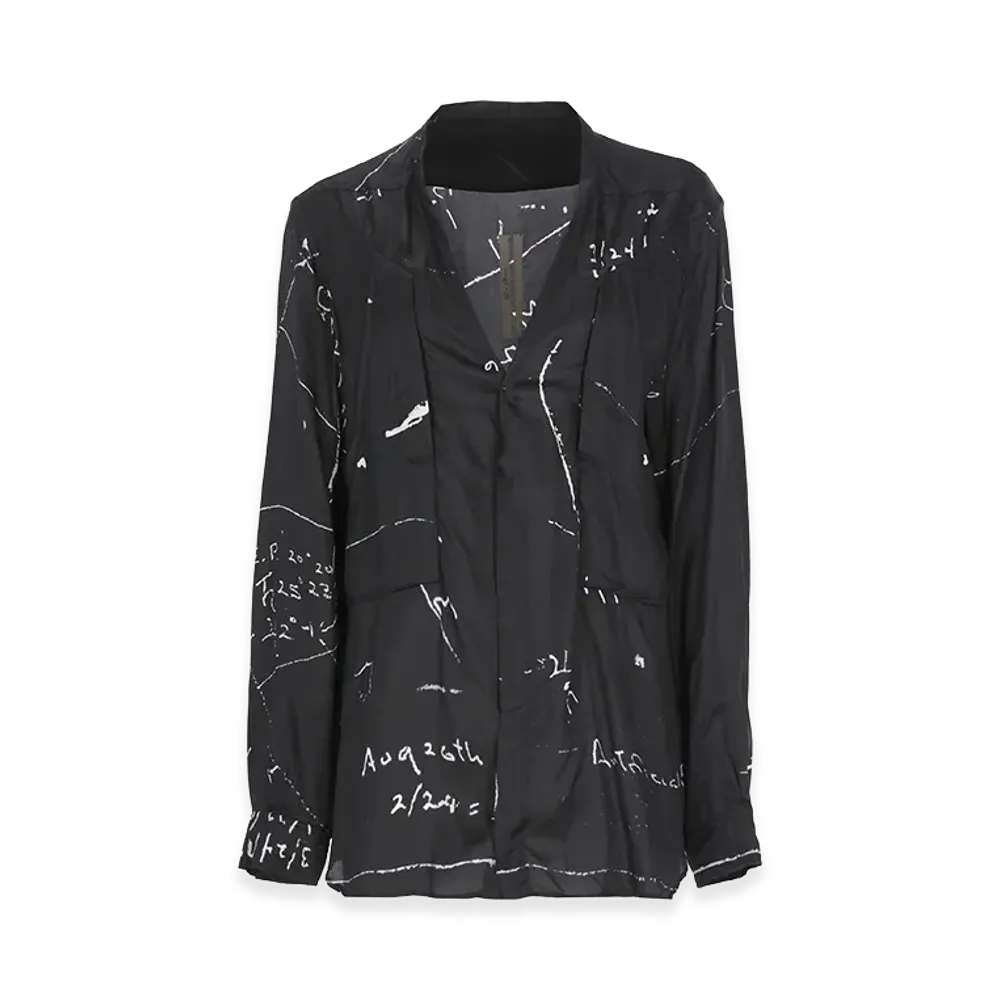 Rick Owens Women's Shirts Black "White"