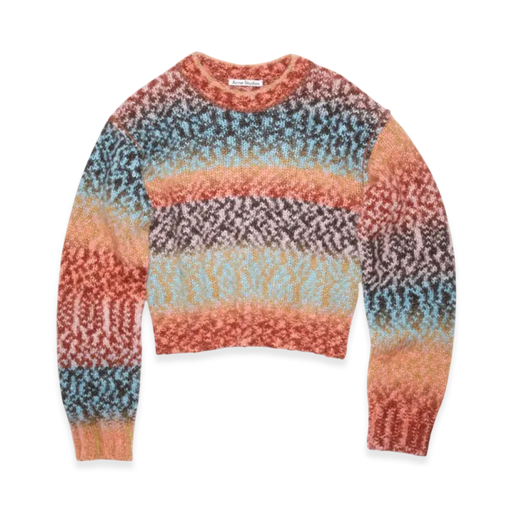 Acne Studios Wool Blend Jumper "Brown Blue/Multi"