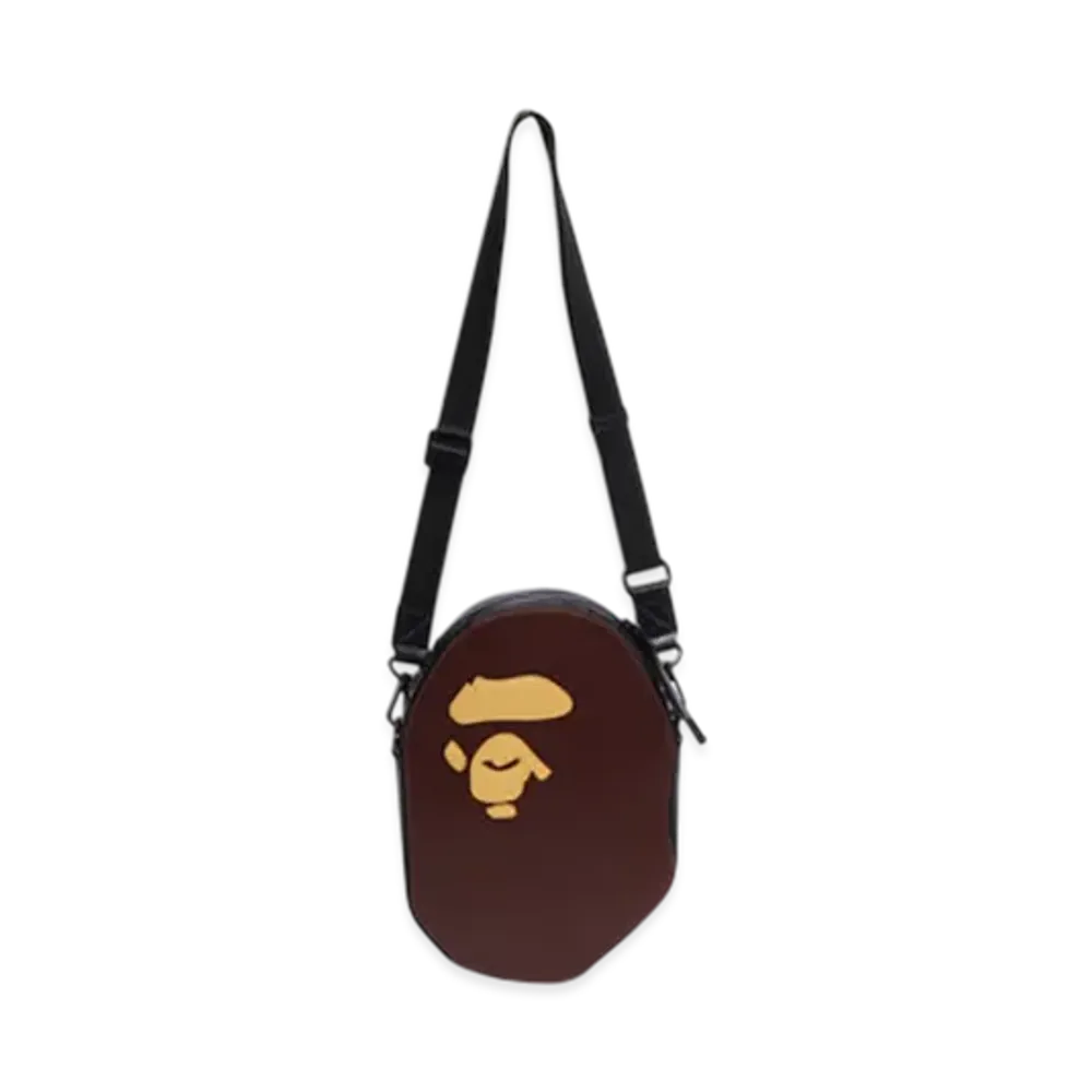 A BATHING APE Ape Head Shoulder Bag "Brown"