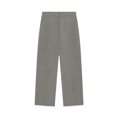 FEAR OF GOD ESSENTIALS Wool Canvas Wide Leg Trousers "Dark Heather Grey"