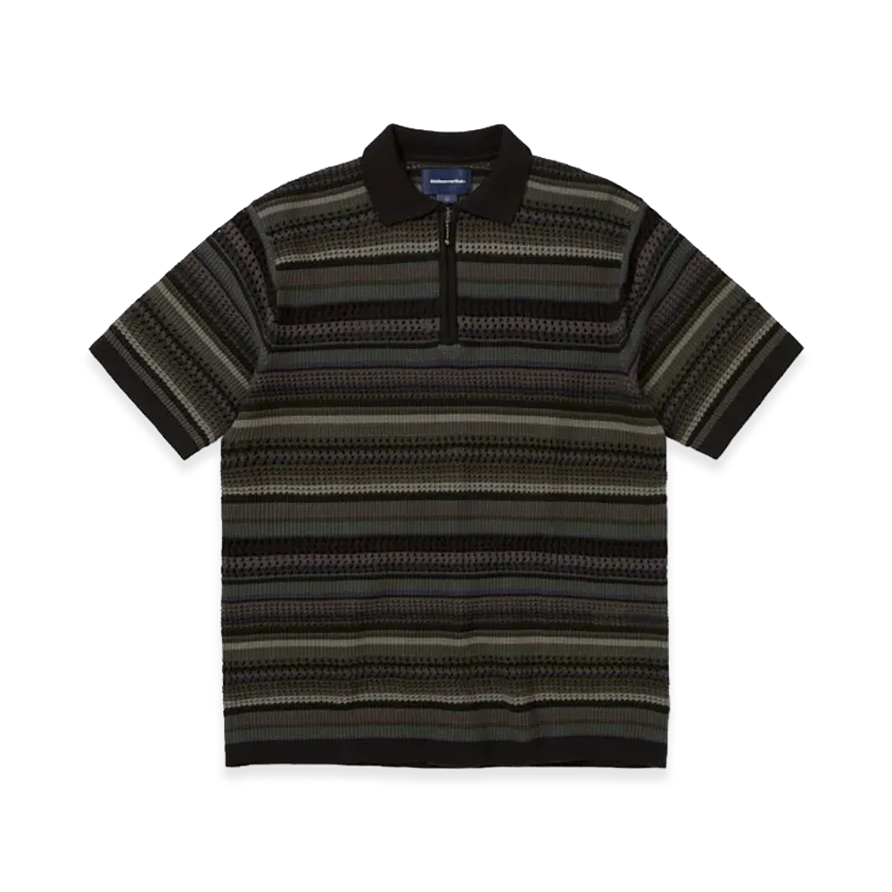 thisisneverthat Striped S/S KnIt Polo "Black"