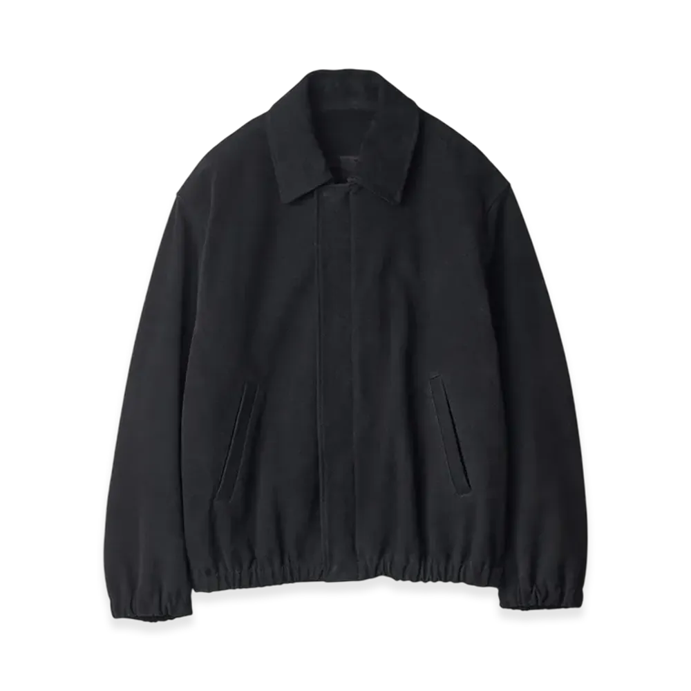 ssstein Cow Suede Zip Short Jacket "Black"