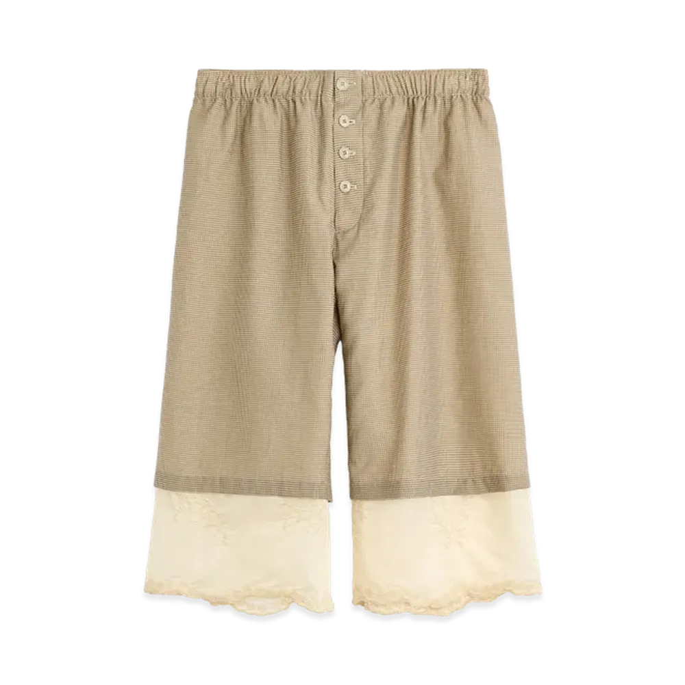 OUR LEGACY Frill Short "Hazel Grid Cloud Cotton Silk"
