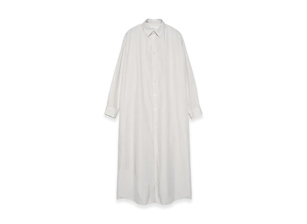 Graphpaper minus Botanical Dyed Broad Oversized Regular Collar Dress "Light Gray"