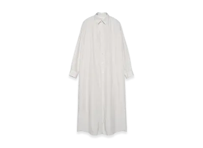 Graphpaper minus Botanical Dyed Broad Oversized Regular Collar Dress "Light Gray"