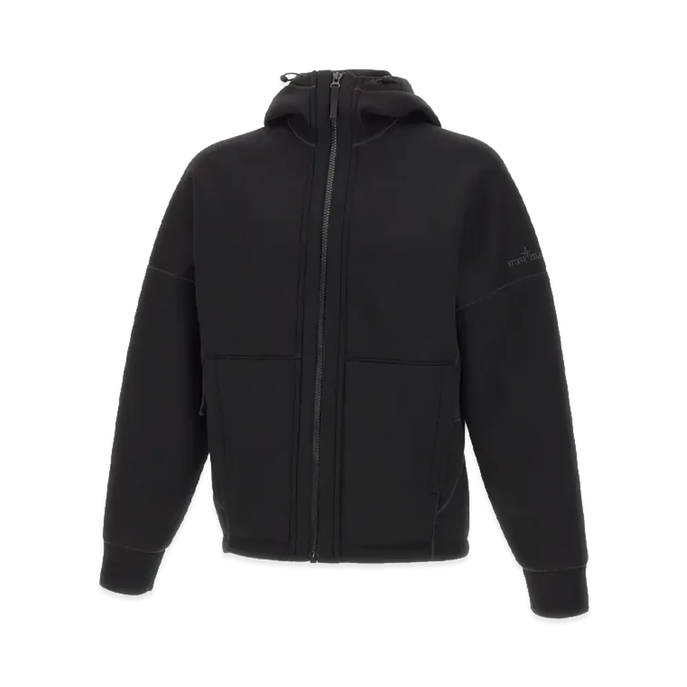 Stone Island Zip-Up Hoodie "Black"
