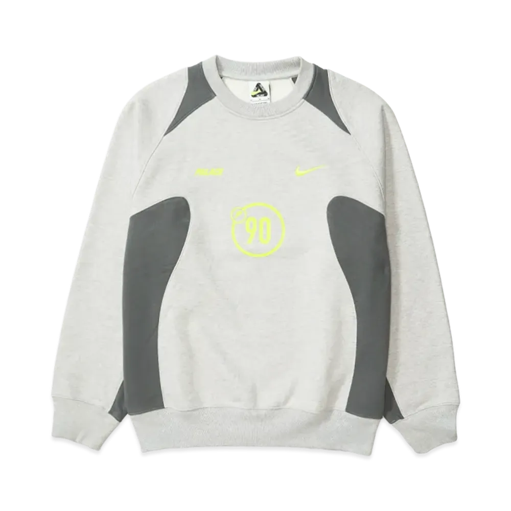 PALACE x Nike Total P90 Crew "Grey Marl"