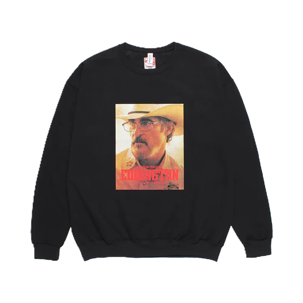 WACKO MARIA x EDDINGTON Crew Neck Sweat Shirt "Black"
